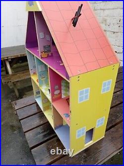 Giant Wooden Peppa Pig Doll's House, Furniture, Vehicles And Playset Mega Bundle