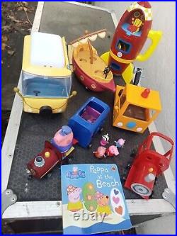 Giant Wooden Peppa Pig Doll's House, Furniture, Vehicles And Playset Mega Bundle