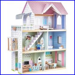 Giant bean Wooden Dolls House, 2.6 Feet High with Elevator, Doorbell, Light, 15 P Giant bean Wooden Dolls House, 2.6 Feet High with Elevator, Doorbell, Light, 15 P