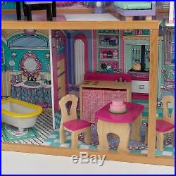Girls Dollhouse Mansion Play Barbie Doll Wooden Furniture Kids Toy Kidkraft Pink