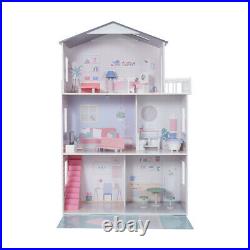 Girls Wooden 3 Levels Dollhouse with Furniture Barbie or Bratz Doll House F4