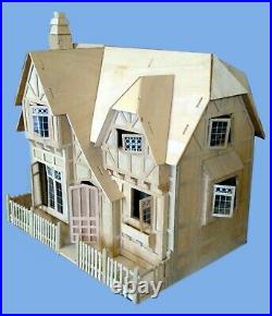 Greenleaf Glencroft assembled wooden dolls house ready to decorate and furnish