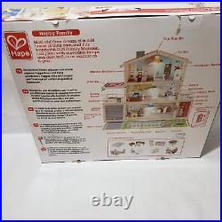 HAPE WOODEN 10 ROOM FAMILY PLAY MANSION DOLLHOUSE With LIGHTS AND DOORBELL, NIB