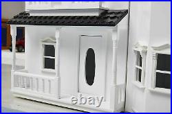 HILIROOM Wooden Dolls House Cottage, Victorian Kids Gift Doll House UK STOCK