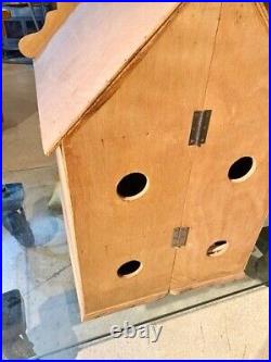 Hand-Made Wooden DOLLS HOUSE, Vintage, Large & Furnished