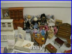 Hand Made Wooden DOLL HOUSE Excellent And Accessories Condition