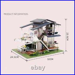 Handcraft Creative Dollhouse Furniture Kits Mini Wooden Romantic Modern Villa Handcraft Creative Dollhouse Furniture Kits Mini Wooden Romantic Modern Villa