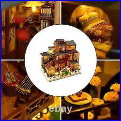 Handcraft Dollhouse Assemble Kit with Furniture DIY Gift for Friends Adults