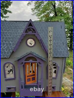 Handcrafted Halloween Dollhouse Roombox Haunted House Wooden Artisan