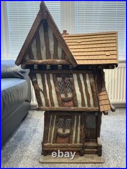 Handcrafted Tudor Style Wooden Dolls House / Model House Signed Roy Williams