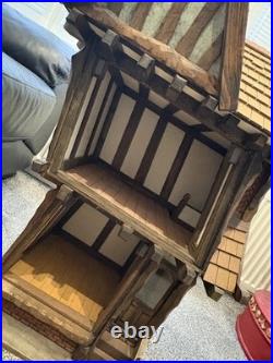 Handcrafted Tudor Style Wooden Dolls House / Model House Signed Roy Williams