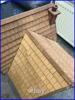 Handcrafted Tudor Style Wooden Dolls House / Model House Signed Roy Williams