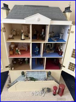 Handmade 112 Scale Georgian Wooden Dollhouse Large, Furnished Handmade 112 Scale Georgian Wooden Dollhouse Large, Furnished