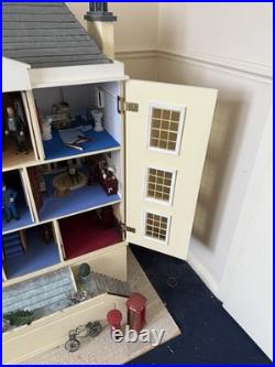 Handmade 112 Scale Georgian Wooden Dollhouse Large, Furnished Handmade 112 Scale Georgian Wooden Dollhouse Large, Furnished