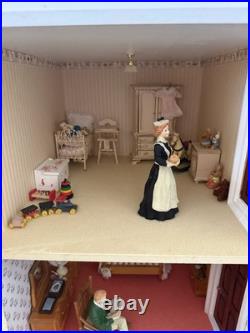 Handmade 112 Scale Georgian Wooden Dollhouse Large, Furnished Handmade 112 Scale Georgian Wooden Dollhouse Large, Furnished