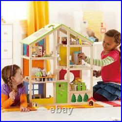 Hape ALL SEASON HOUSE FURNISHED Pre-School Young Kids Children Toy Game 3yrs+ BN