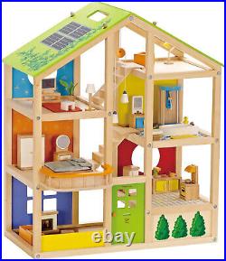 Hape E3401 Four Season House Dollhouse with Accessories Wooden Toy B-GOODS