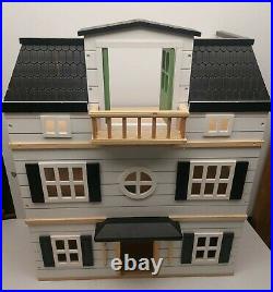 Hearth And By Magnolia Wooden Doll House (Roof On Left Missing)