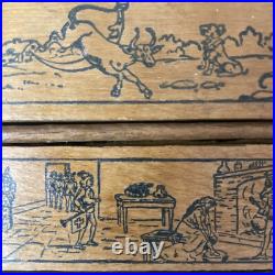 Home Decorative Wooden Storage Doll House With Drawers Brown