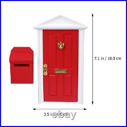 Home Play Toy Doll House Miniature Mailbox Miniature Wooden Door