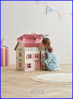 Indoor Kids Fun Play Doll House With 5 Rooms Staircase and Opening Roof UK NEW