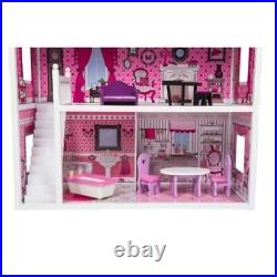Isabelle's Wooden Doll House Kids Girls LARGE Play Toy Furniture Dolls Children