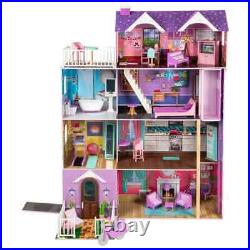Ivy's Wooden Doll House LARGE Kids Play Toy Furniture Dolls Children Dollhouse