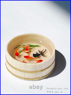 Japanese Doll House Décor? Goldfish swimming in a wooden tub? Miniature Ornament