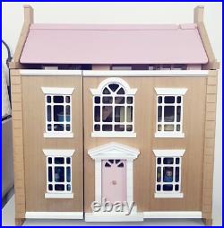 John Lewis Leckford Wooden Doll's House with Furniture and Dolls