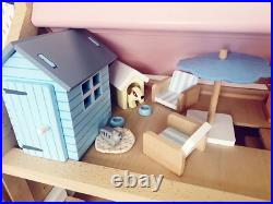 John Lewis Leckford Wooden Doll's House with Furniture and Dolls