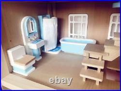 John Lewis Leckford Wooden Doll's House with Furniture and Dolls