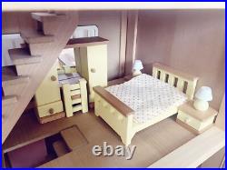 John Lewis Leckford Wooden Doll's House with Furniture and Dolls