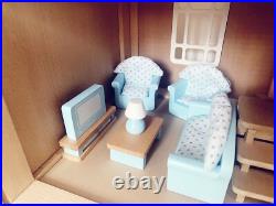 John Lewis Leckford Wooden Doll's House with Furniture and Dolls