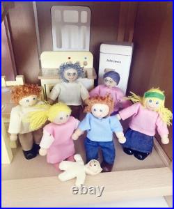 John Lewis Leckford Wooden Doll's House with Furniture and Dolls