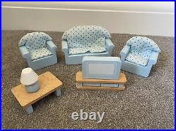 John Lewis Wooden Leckford Dolls House Complete With Furniture