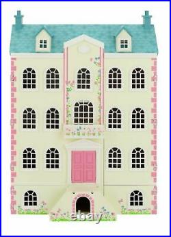 Jupiter Workshops Wooden Majestic Mansion Doll House With Printed Wallpaper NEW