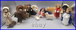 Kathe Kruse Christmas Nativity, 9 Handmade Dolls & 4 Wooden Animals