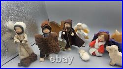 Kathe Kruse Christmas Nativity, 9 Handmade Dolls & 4 Wooden Animals