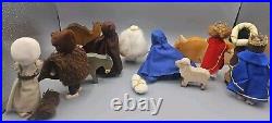 Kathe Kruse Christmas Nativity, 9 Handmade Dolls & 4 Wooden Animals