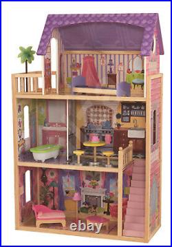 KidKraft 65092 Dollhouse Kayla Wooden Furniture Play Set 3 Levels Terrace B-GOODS