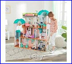 KidKraft 65986 Camila Wooden Dolls House with Funiture and Dollhouse Accessories
