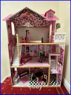 KidKraft Amelia Wooden Dolls House with Furniture and Accessories Included