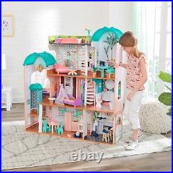 KidKraft Camila Wooden Dolls House with Furniture and Accessories 3 Story Play S