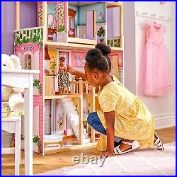 KidKraft Charlotte Wooden Dolls House with Classic Style Furniture and Accessor