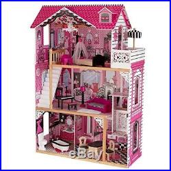KidKraft Dollhouse Scale Girls Miniature Wooden Play Toy Furniture Kit Pink New