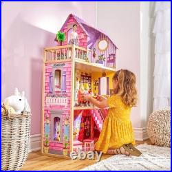 KidKraft Kayla Wooden Dolls House with Furniture and Accessories Included, 3 St