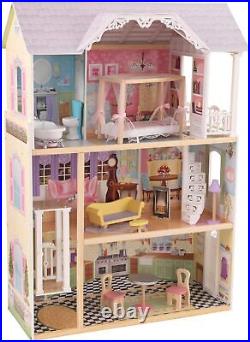 KidKraft Kaylee Wooden Dolls House with Furniture and Accessories Included, 3 S