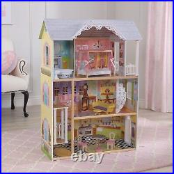 KidKraft Kaylee Wooden Dolls House with Furniture and Accessories Included, 3 S