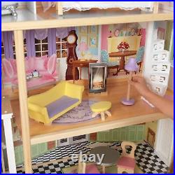 KidKraft Kaylee Wooden Dolls House with Furniture and Accessories Included, 3 S