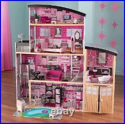 KidKraft Sparkle Mansion Wooden Dolls House with Furniture and Accessories Incl